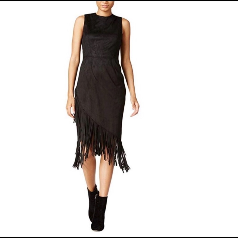 Rachel Roy Black Suede Dress Sleeveless NWT 0 XS